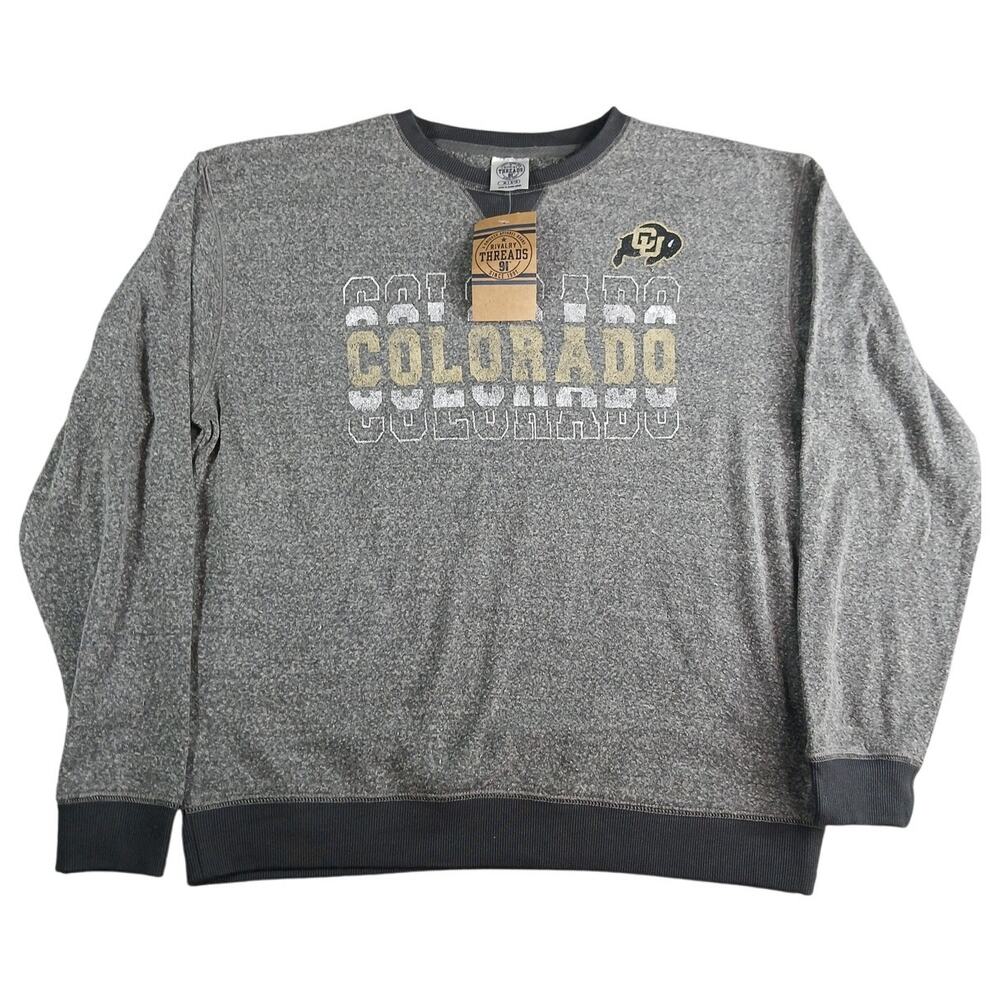 Colorado University Buffalos Sweater Shirt Mens Medium NCAA Rivalry Threads NWT